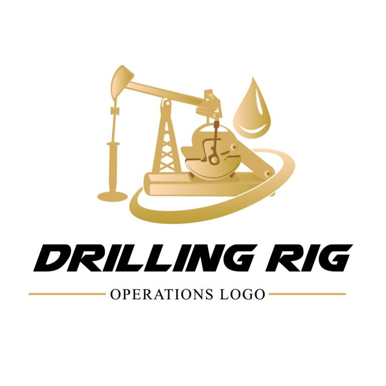 Oil Drilling Vector Logo - Vector Conversion Service