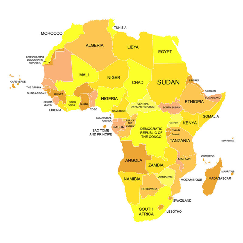 Vector map of Africa