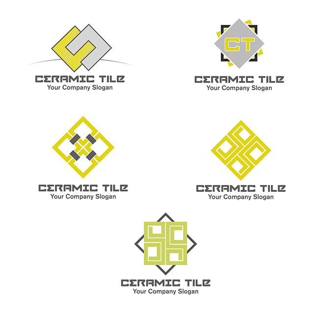 Set of Vector logos of ceramic tiles. - Vector Conversion Service