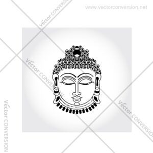 Buddha head vector