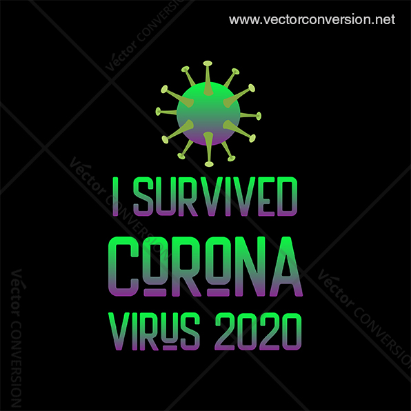 I Survived Corona Virus Vector T-shirt Design