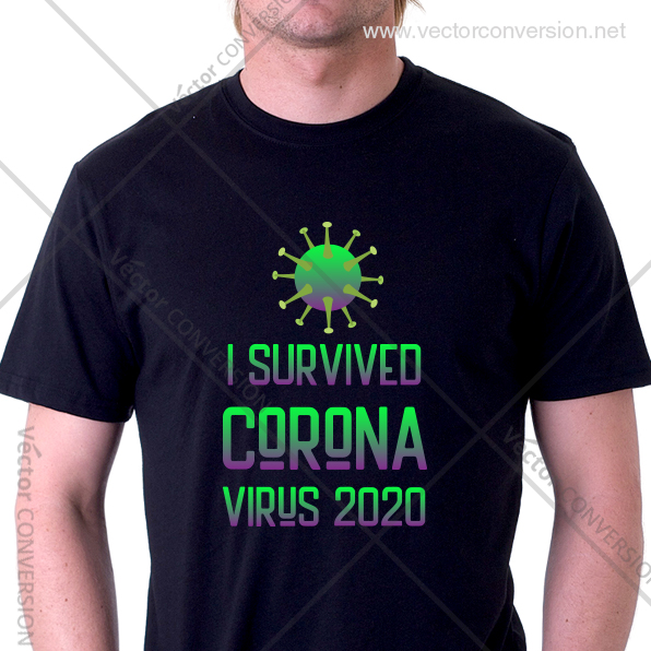 I Survived Corona Virus Vector T-shirt Design