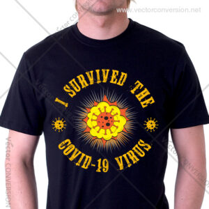 I Survived Covid-19 Virus Vector T-shirt Design